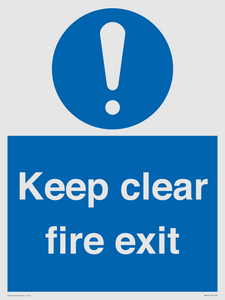 Keep Clear Fire Exit